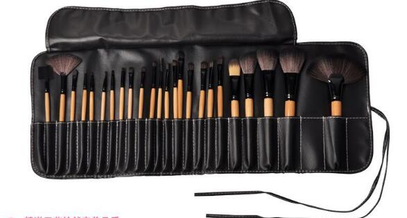 Gift Bag Of 24 Pcs Makeup Brush Sets, Professional Cosmetics Brushes Eyebrow Powder Foundation Shadows Pinceaux Make Up Tools