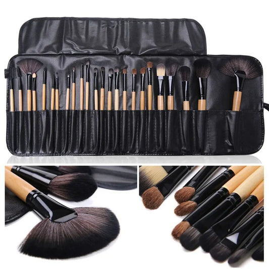 Gift Bag Of 24 Pcs Makeup Brush Sets, Professional Cosmetics Brushes Eyebrow Powder Foundation Shadows Pinceaux Make Up Tools